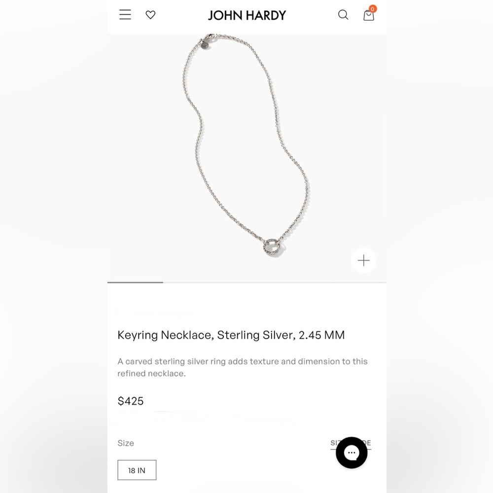 John Hardy Classic Chain Keyring Necklace with Hinge to Wear With/Without Charms - Picture 6 of 17